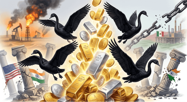 4 “thiên nga đen” xuất hiện đồng thời trên thị trường vàng, bạc 2026