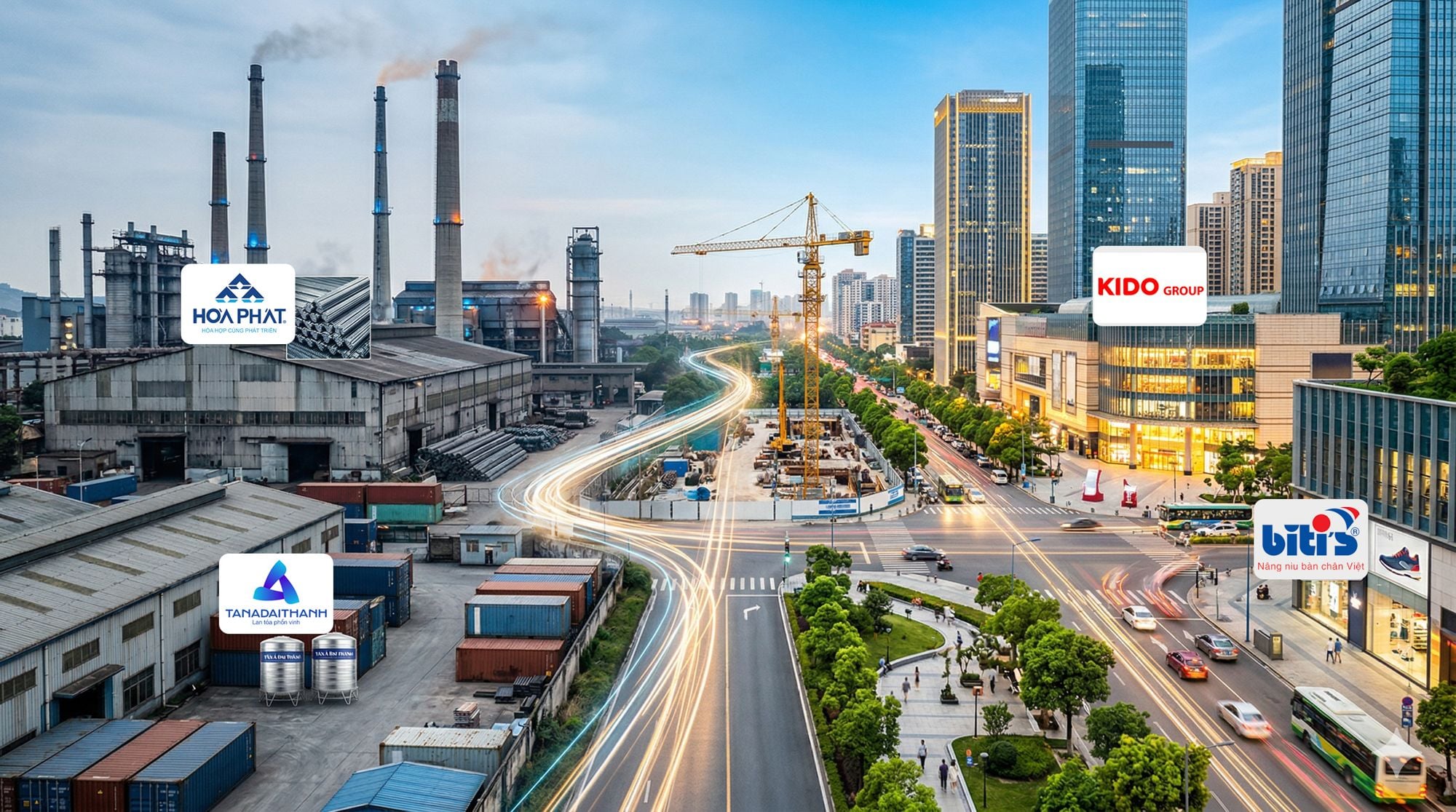 How Vietnam's manufacturing giants such as Hoa Phat, Tan A Dai Thanh, Bitis, and KIDO are expanding into real estate