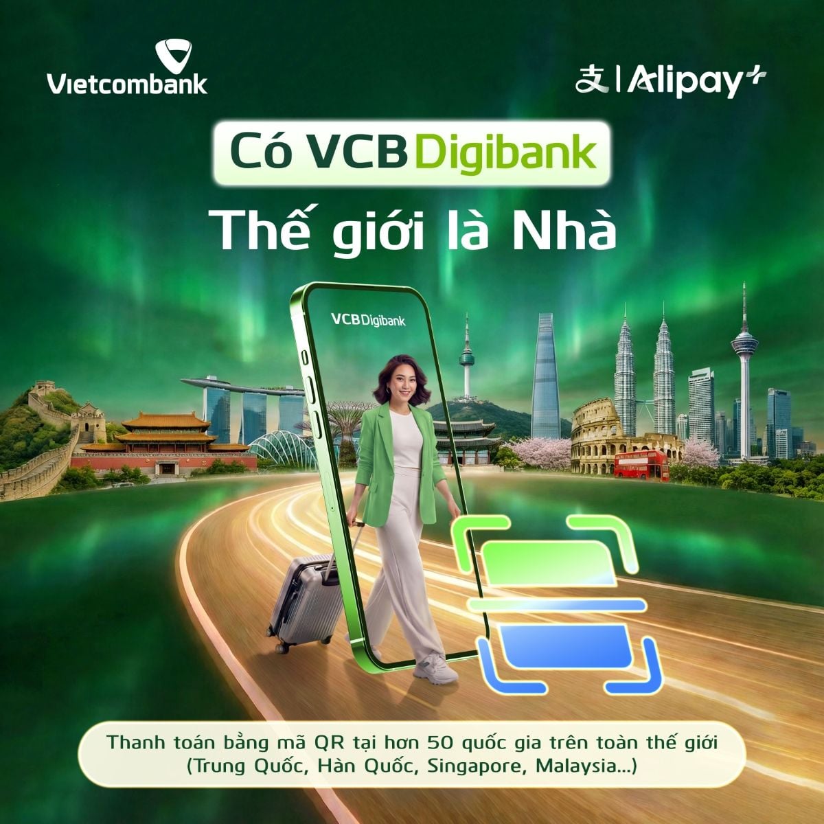 Vietcombank and Alipay enable cross-border QR payments via VCB Digibank