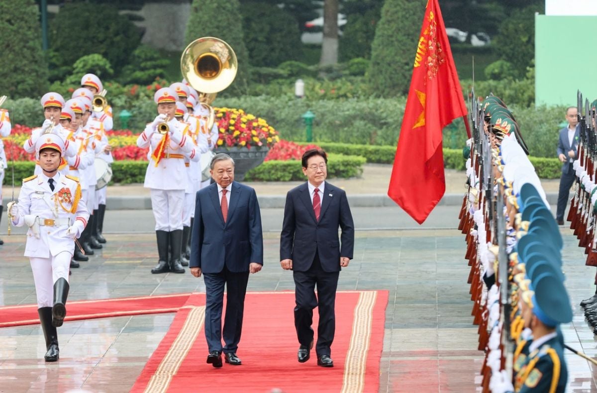 General Secretary and President To Lâm presides over official welcome ceremony for South Korean President Lee Jae Myung