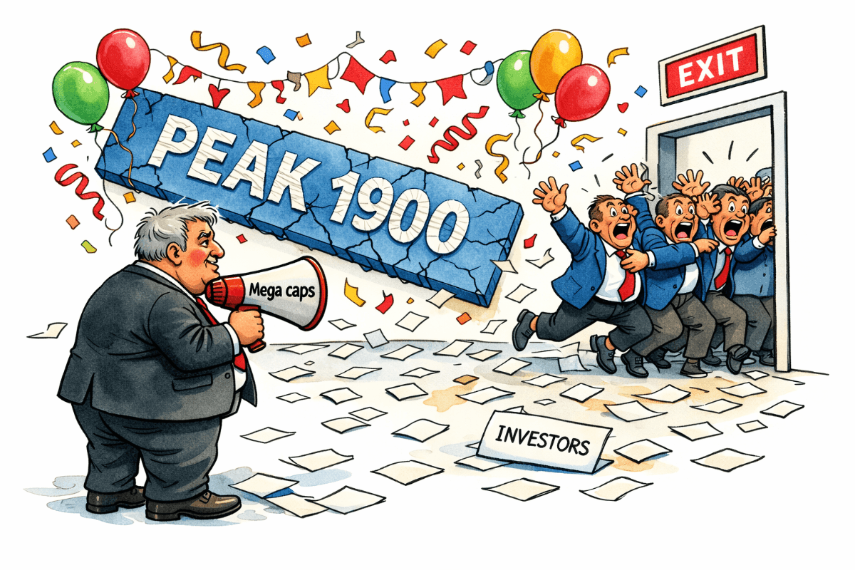 Blue-chips lead declines as market breadth narrows, VN-Index slips below 1,900 points
