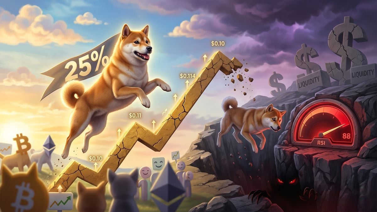 Dogecoin surges 20% in a month, but warning signs point to a potential sell-off.