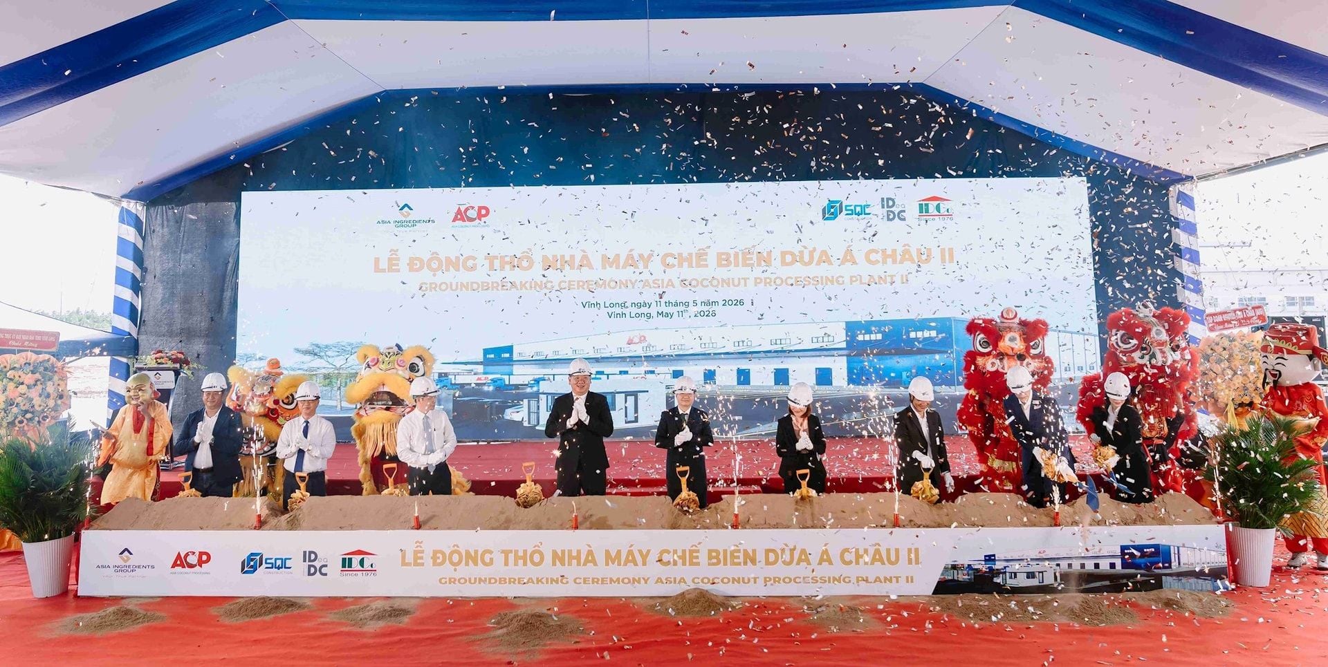 AIG Breaks Ground on ACP2 Coconut Processing Plant in Vĩnh Long with 630 Billion VND Investment as Province Accounts for Over 50% of Vietnam’s Coconut Area