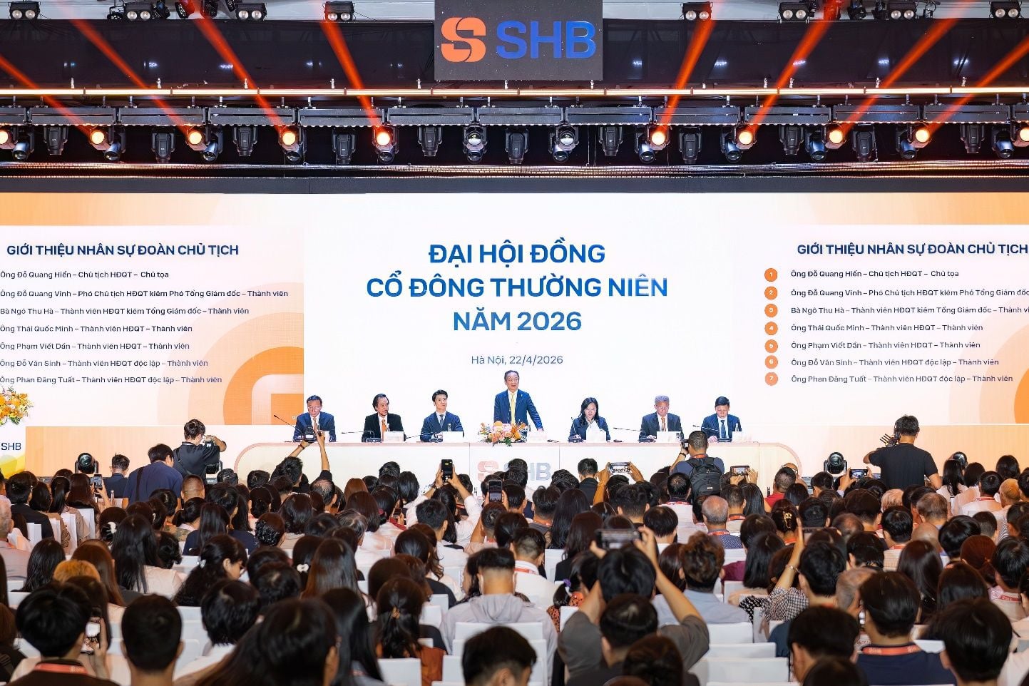 SHB's 2026 AGM sets attendance record among Vietnam's top five private joint-stock banks