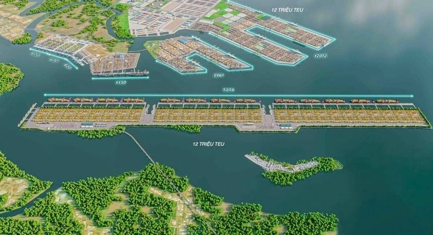 Can Gio International Transshipment Port projected to contribute up to VND 40 trillion annually, potentially competing with Singapore
