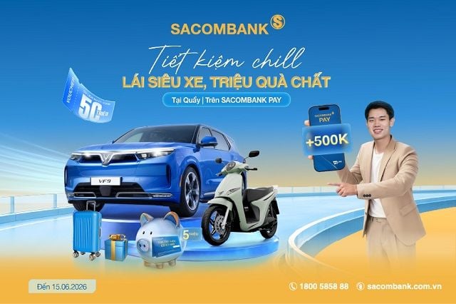 Sacombank savings promotion offers chance to win VinFast VF9 ECO