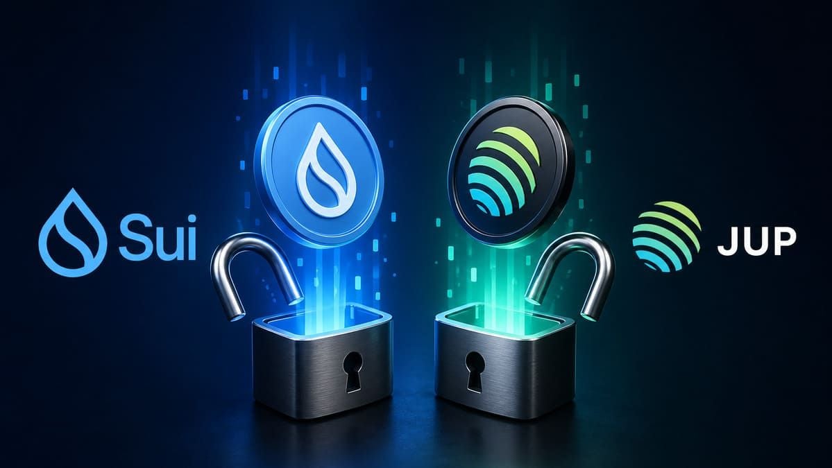 SUI and JUP lead a $330 million token unlock week