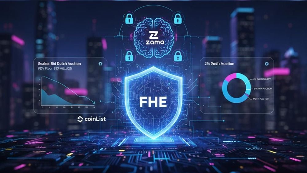 Zama Sets $55M FDV Floor for Token Sale on CoinList and Native Auction App