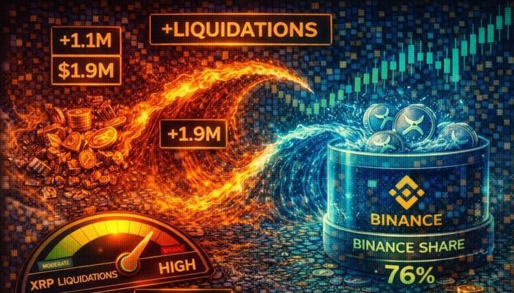 XRP Sees Back-to-Back Liquidation Waves: Binance Absorbs Majority Of Liquidations