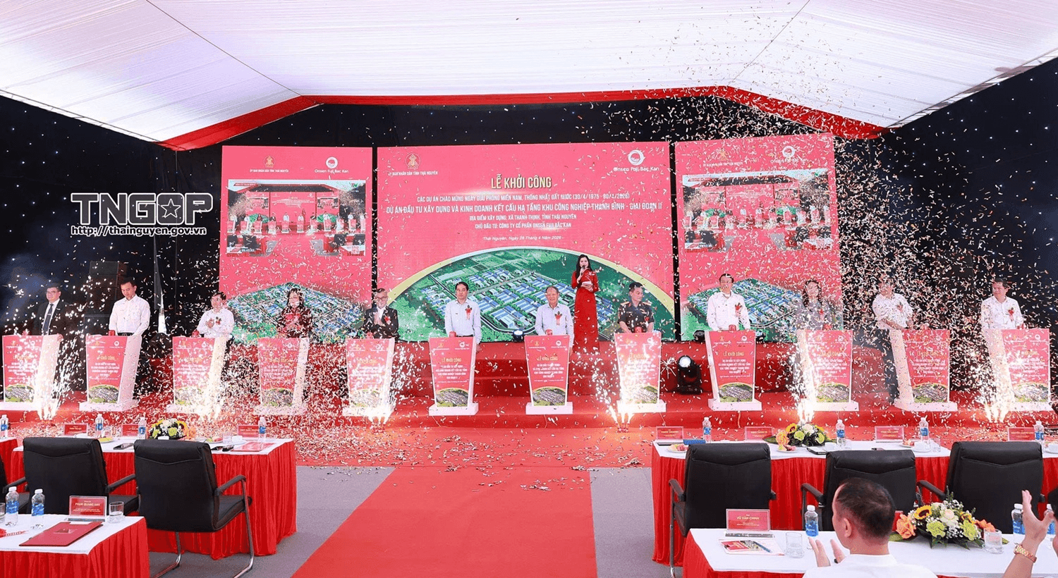 Simultaneous groundbreaking of 10 large projects with total investment of nearly VND 8.5 trillion in Thai Nguyen Province as it aims to become a centrally administered city