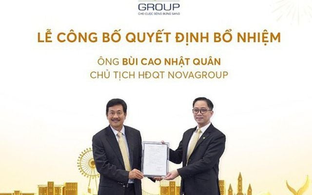 NovaGroup founder Bùi Thành Nhơn transfers chairmanship to his son, Bùi Cao Nhật Quân.