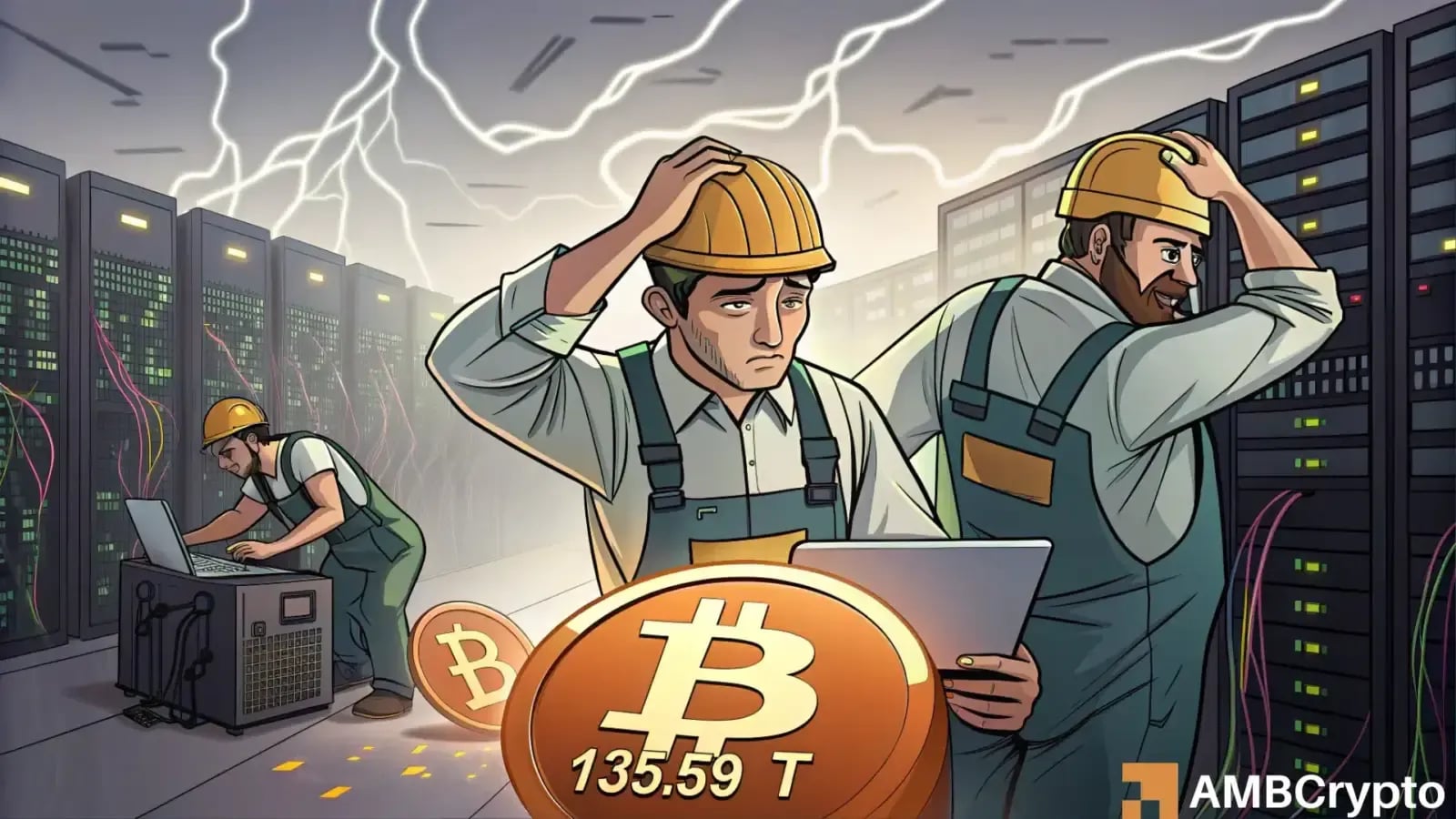 Bitcoin mining difficulty falls to 135.59T as three miner signals indicate stress