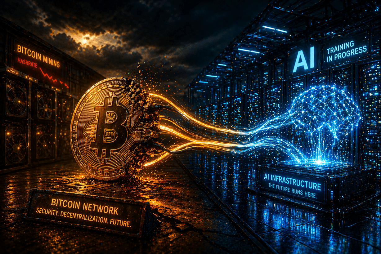 Bitcoin mining network collapsing into AI at record pace, analyst warns