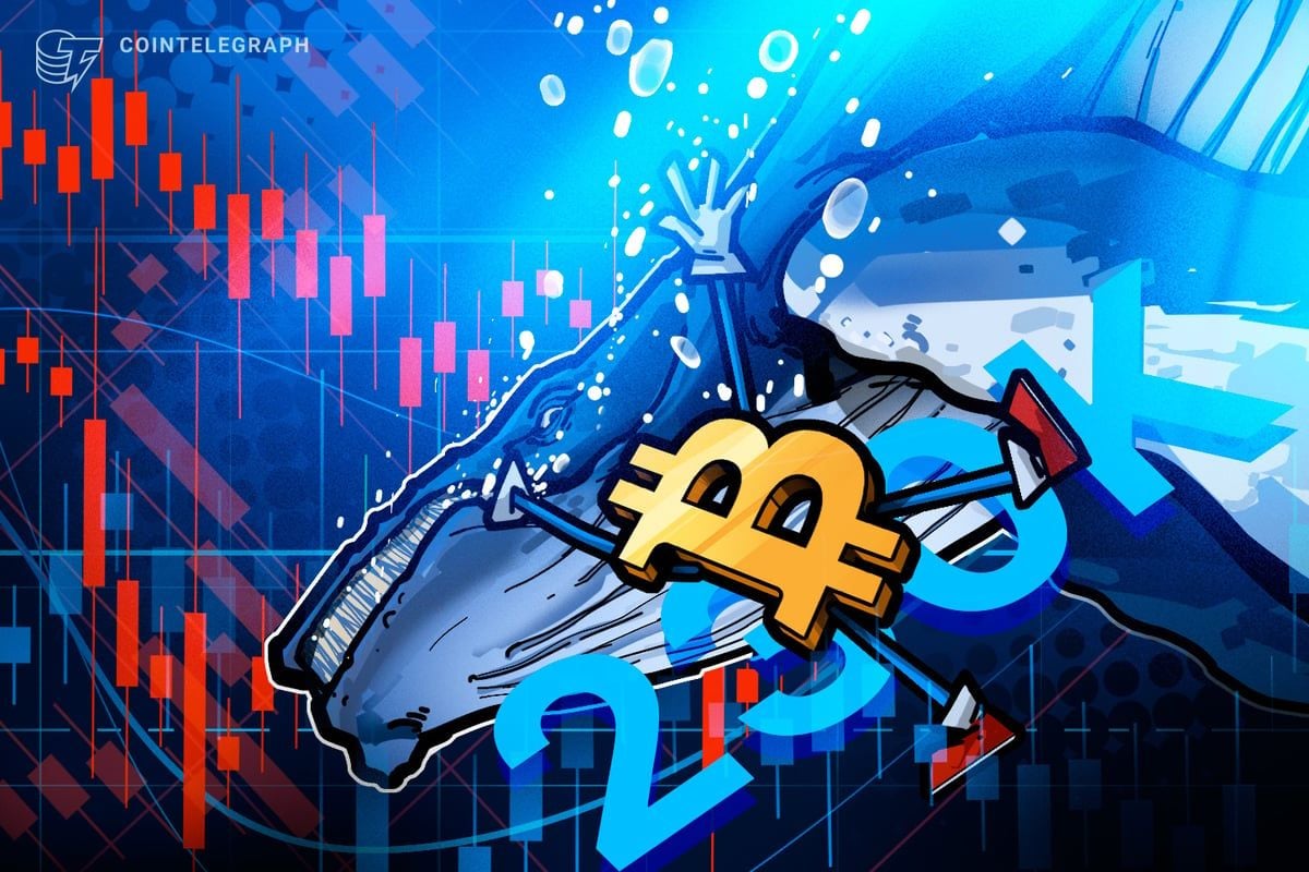 Bitcoin whales participate in a V-shaped accumulation, offsetting 230,000 BTC sell-off