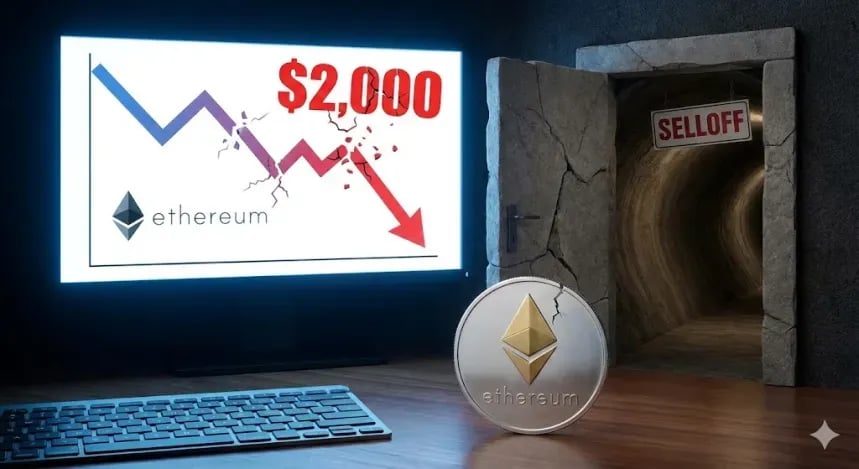 Ethereum price cracks $2,000, opening door to deeper selloff