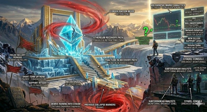 Ethereum price struggles to gain pace, recovery remains fragile