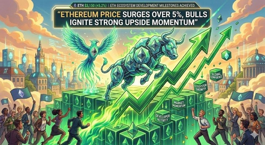 Ethereum price surges over 5%, bulls ignite strong upside momentum