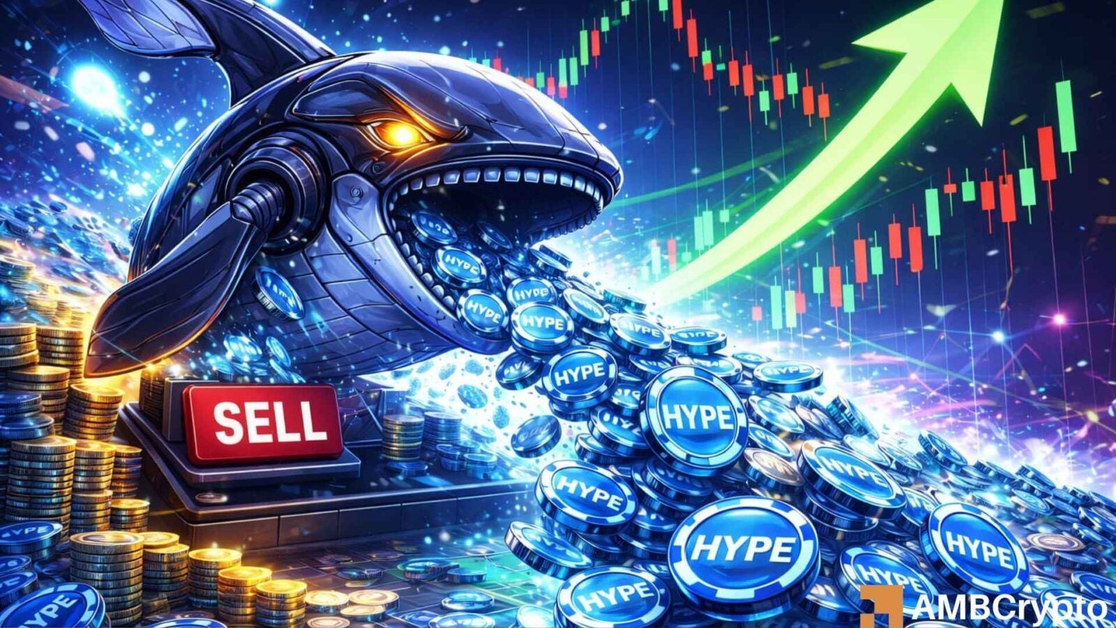 Hyperliquid whale dumps 450,000 HYPE worth $15 million as market eyes move toward $40