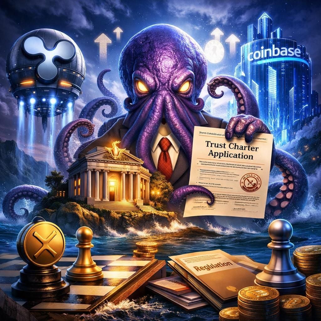 Kraken’s Parent Files for OCC National Trust Charter, Signaling Ripple and Coinbase Involvement