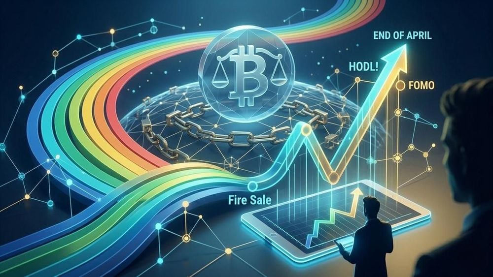Giá Bitcoin vào cuối tháng Tư: Rainbow Chart đang dự đoán điều gì