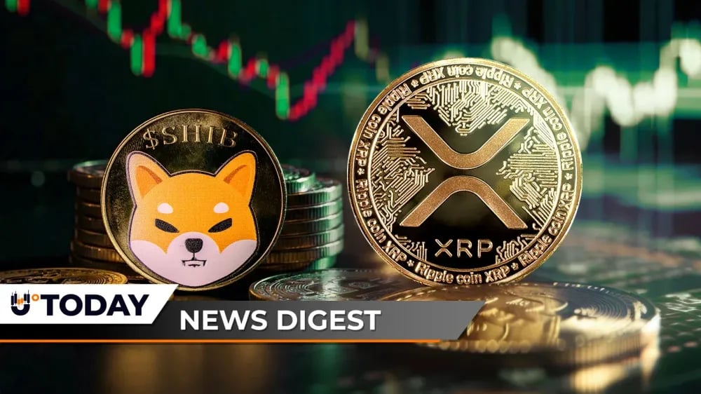 XRP signals breakout setup as SHIB crosses 1 trillion in outflows; Ethereum outpaces Bitcoin — U.Today Crypto Digest