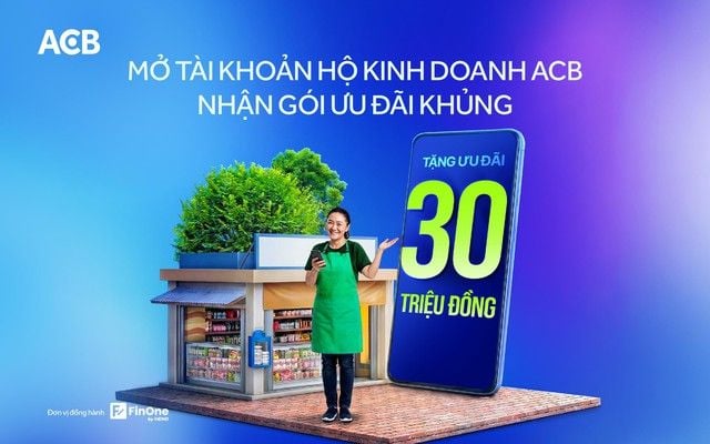 ACB ra mắt gói hỗ trợ cho hộ kinh doanh khi ngưỡng kê khai thuế tăng lên 1 tỷ đồng