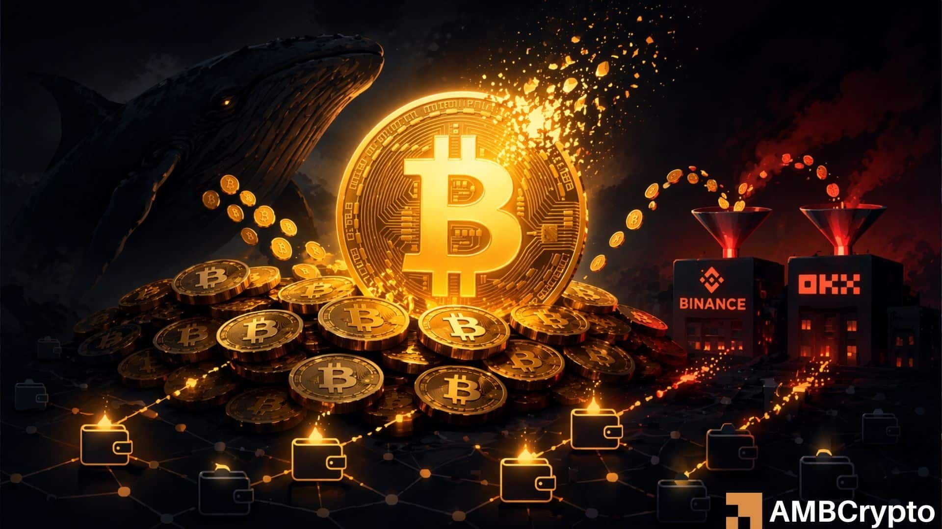 Bitcoin rebounds toward $75,000–$77,000 as unrealized profits rise, while whale distribution and rising active supply add sell pressure.