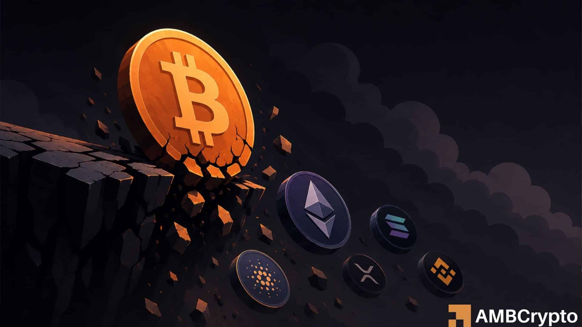 Bitcoin rơi xuống dưới 80.000 USD khi luồng vốn ETF rút ròng làm suy yếu thị trường tiền điện tử rộng