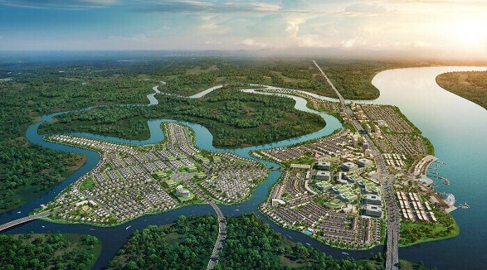 Dự án Aqua Riverside City tại Đồng Nai. (Nguồn: Xây dựng Hòa Bình, nhà thầu thi công dự án). 