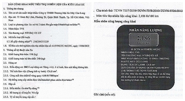 Thông tin về các phiên bản của mẫu xe có tên gọi TVS Ntorq 125 mới đây đã được cập nhật trên dữ liệu của Cục Đăng kiểm Việt Nam