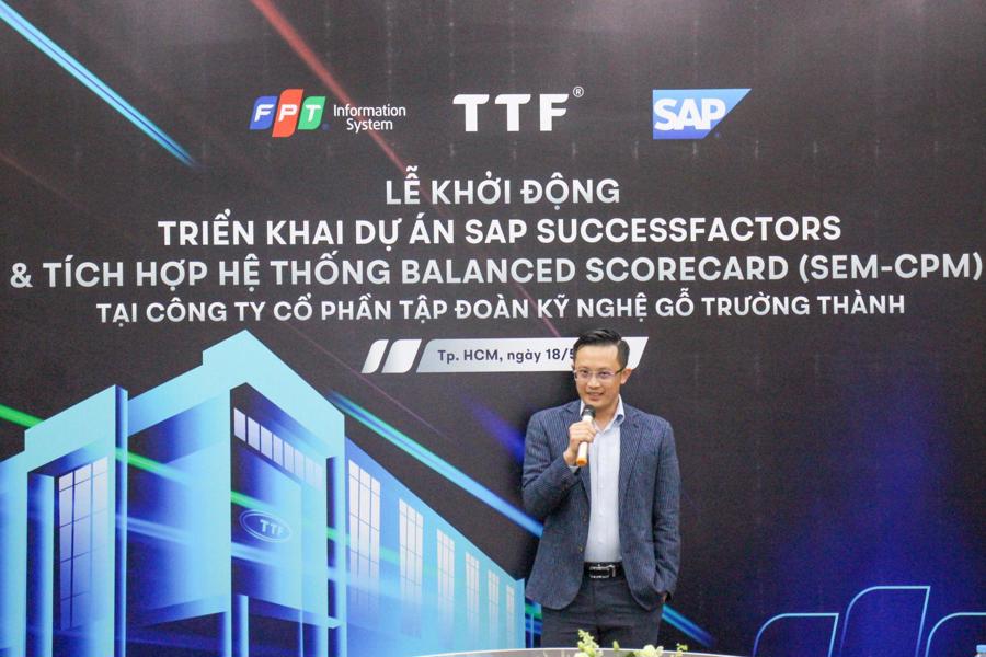 Ông Nguyễn Trọng Hiếu  - Tổng giám đốc Gỗ Trường Thành - chia sẻ về tầm quan trọng của dự án đối với doanh nghiệp.