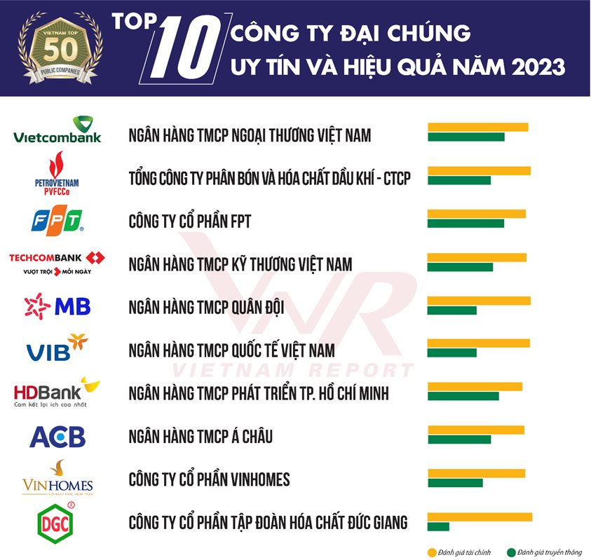 Top 10 công ty đại chúng uy tín và hiệu quả