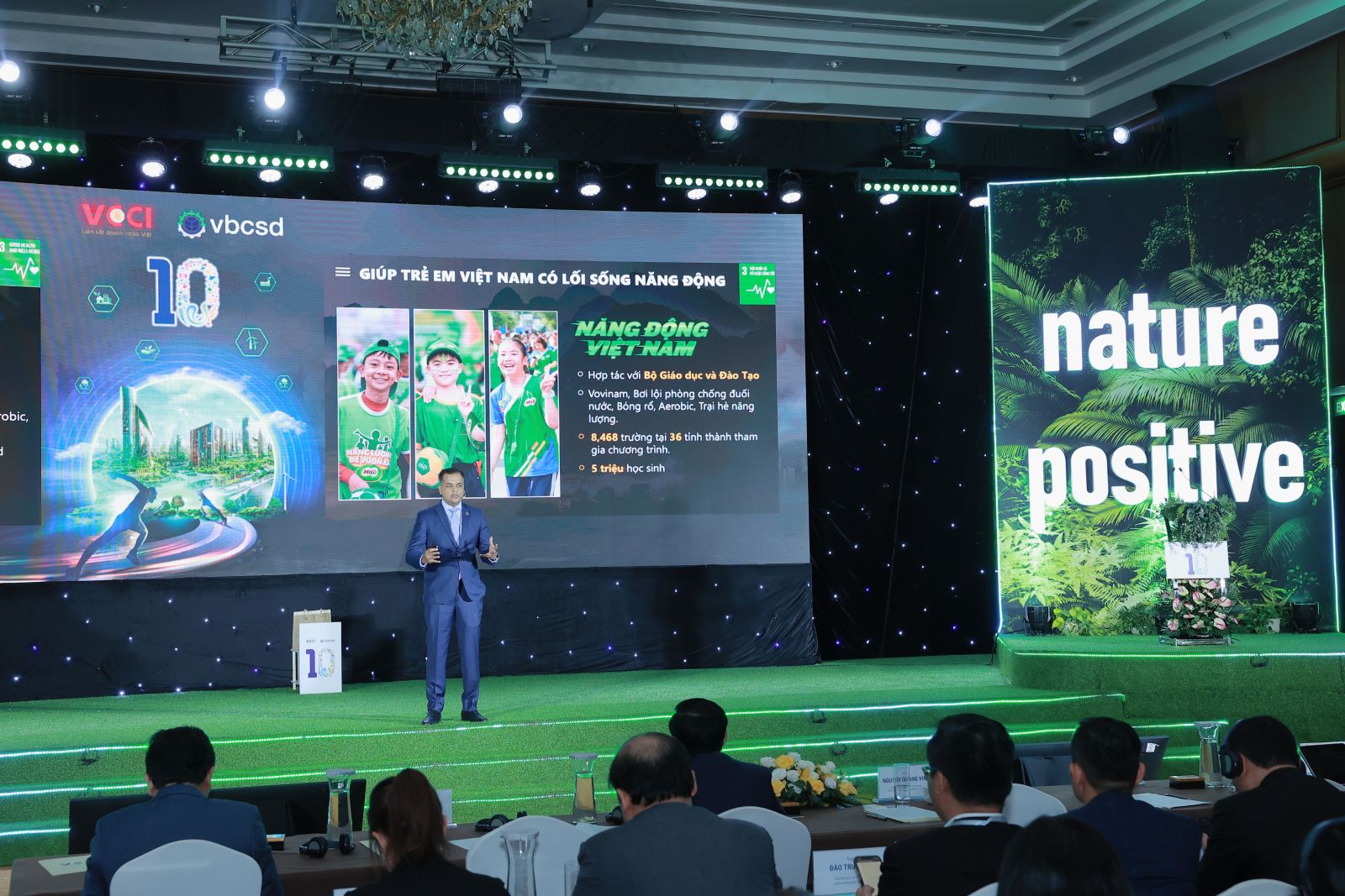 Ông Binu Jacob, Tổng giám đốc Nestlé Việt Nam, đồng Chủ tịch VBCSD chia sẻ về chuyển đổi kép giúp DN tạo ra lợi thế cạnh tranh