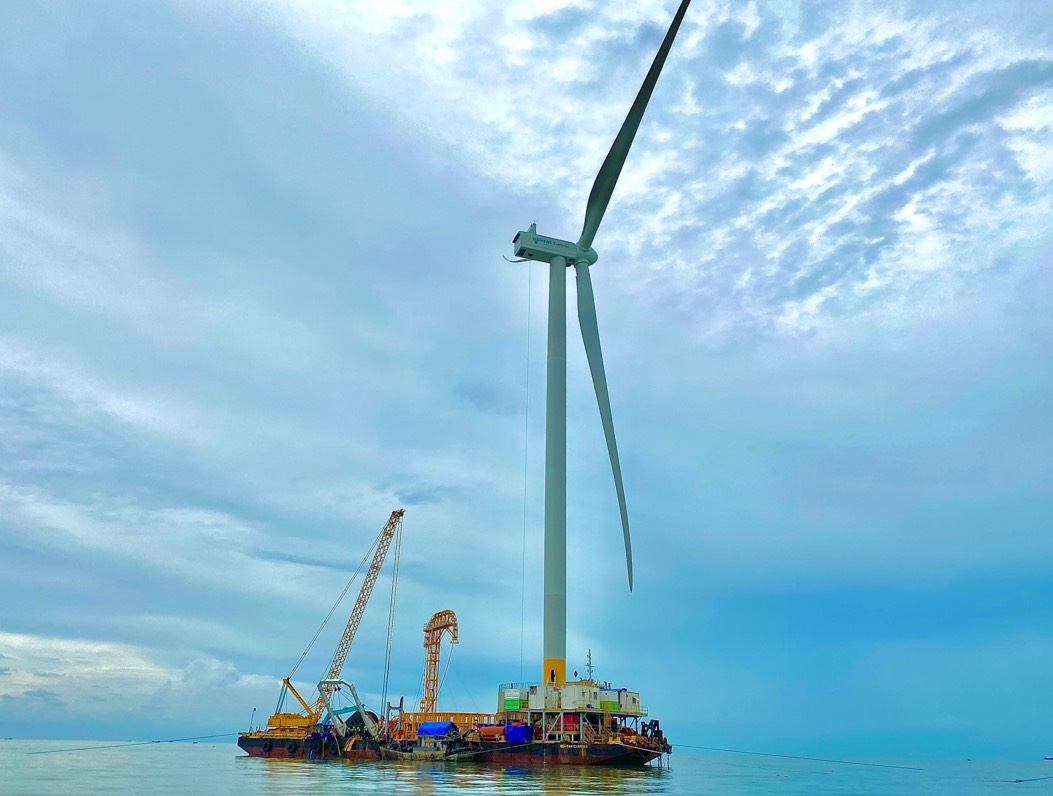  PTSC lắp đặt cáp ngầm cho dự án điện gió Tân Thuận