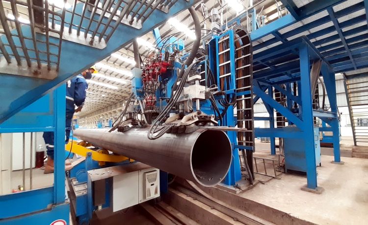 Dây chuyền sản xuất ống thép tại PV Pipe