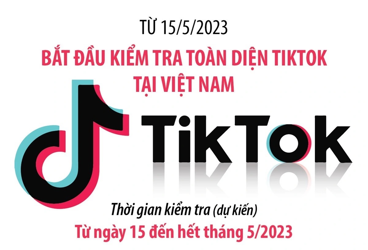 Từ 15/5/2023: Bắt đầu kiểm tra toàn diện TikTok tại Việt Nam