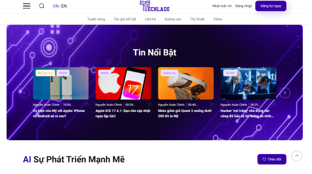 Techlade.vn – Website cung cấp tin tức công nghệ nhanh chóng, uy tín, khách quan