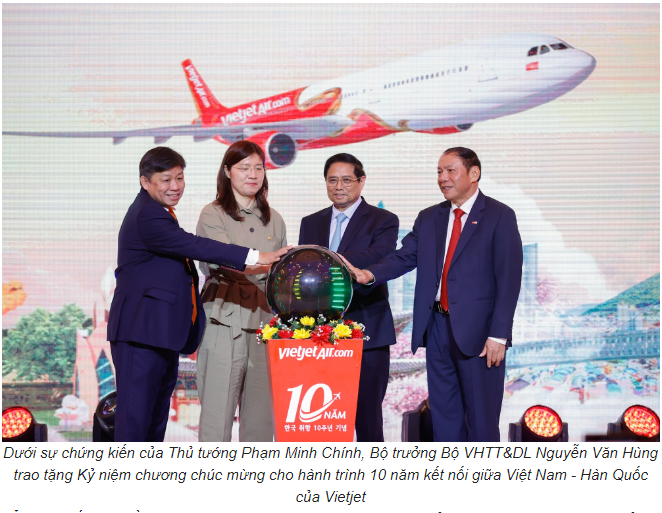 Kỷ niệm 10 năm bay đến Hàn Quốc và công bố đường bay mới, Vietjet mở bán hàng chục ngàn vé siêu tiết kiệm